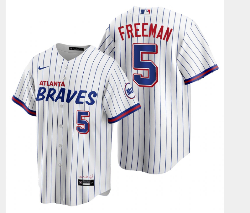 2021 Men Atlanta Braves #5 Freeman White Game Nike MLB Jersey->atlanta braves->MLB Jersey